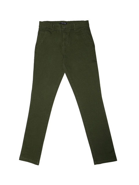

Allen Solly Junior Boys Green Regular Fit Solid Regular Trousers