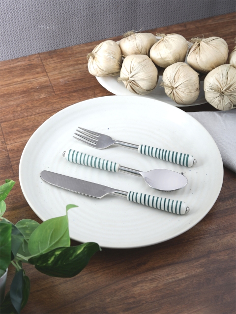 

VarEesha Set Of 3 Green Stainless Steel Spoons Set