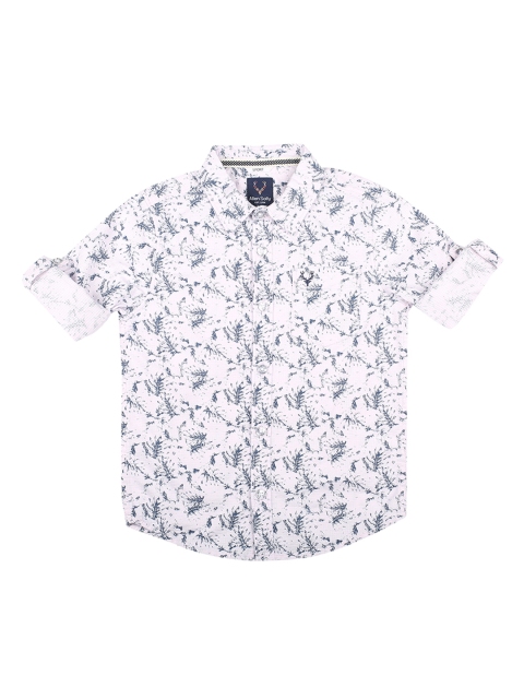 

Allen Solly Junior Boys White & Blue Regular Fit Printed Casual Shirt