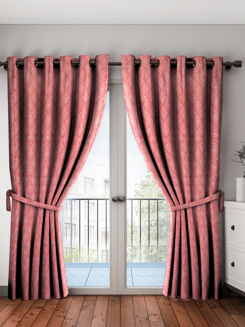 

NEUDIS Red Set of 2 Long Door Curtains