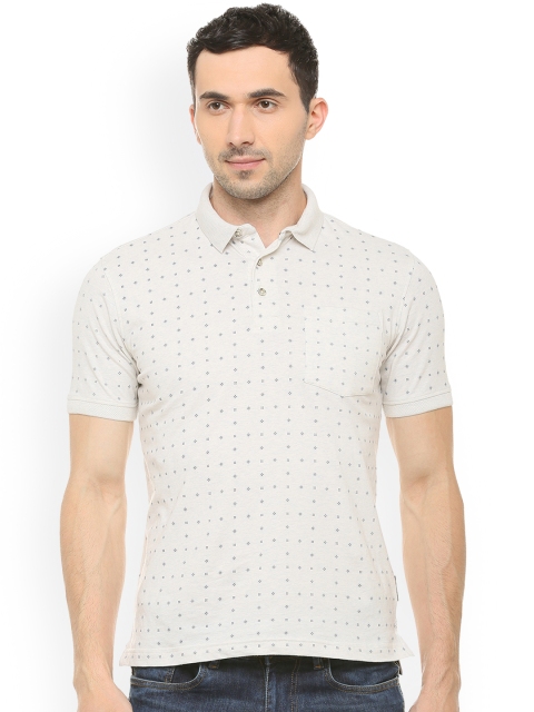 

Van Heusen Sport Men Grey Printed Polo Collar T-shirt