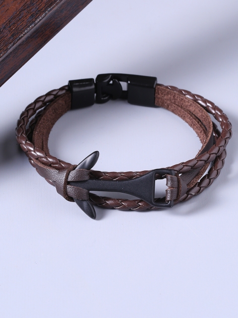 

Dare by Voylla Black Leather Wraparound Bracelet