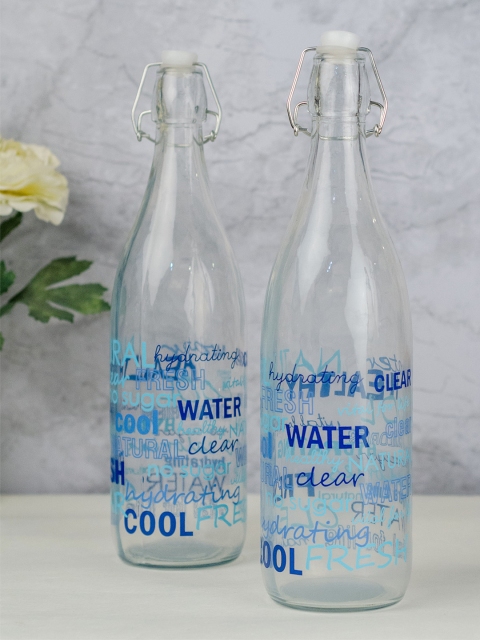 

GOODHOMES Set of 2 Transparent Water Bottles