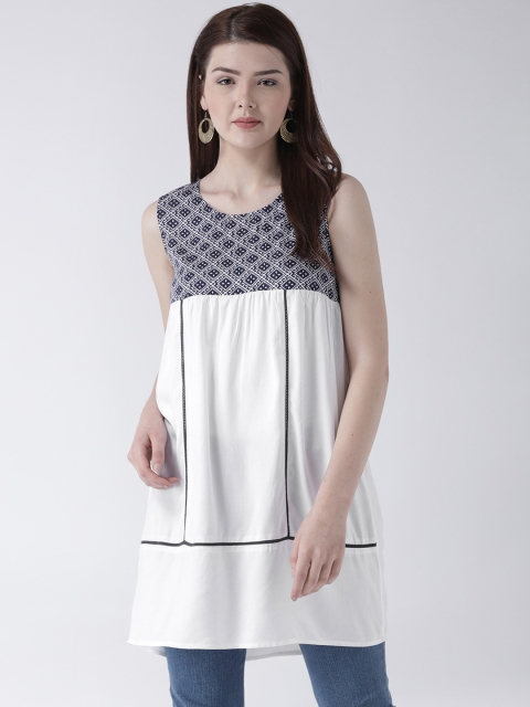

DODO & MOA Women White Printed Tunic