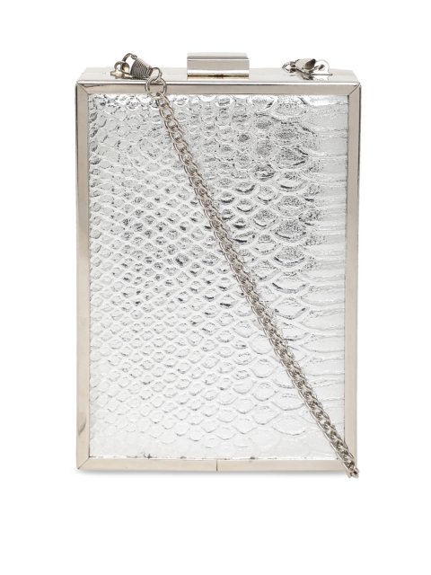 

Kazo Silver-Toned Printed Clutch