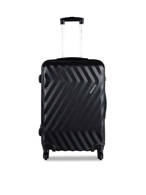 

Nasher Miles Unisex Black Textured Hard-Sided Large Trolley Bag