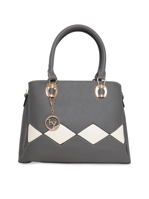 Kazo Grey Solid Handheld Bag