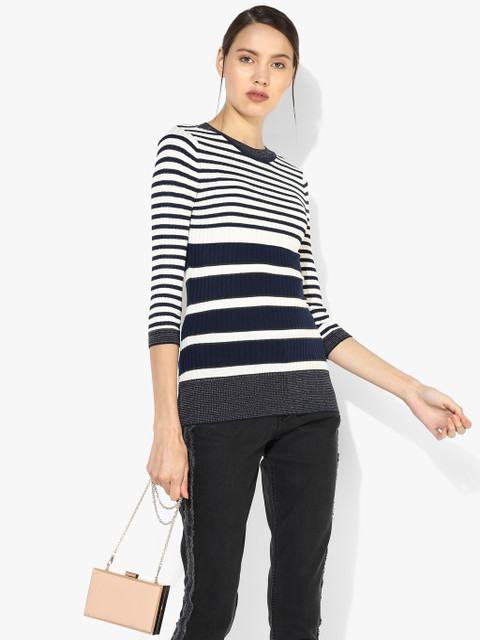 

Blue Striped Sweaters