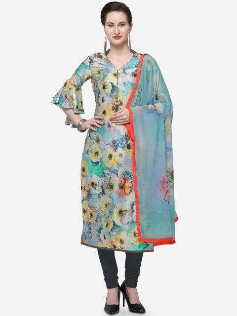 

Stylee LIFESTYLE Multicoloured Satin Unstitched Dress Material, Multi