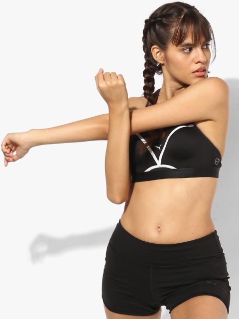 

Puma Black Printed Non-Wired Non Padded Sports Bra 51514701
