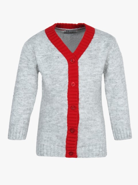 

Gini and Jony Unisex Grey Solid Sweater