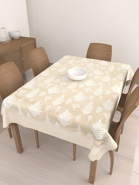 

S9home by Seasons Beige & White Printed Rectangle Table Cover