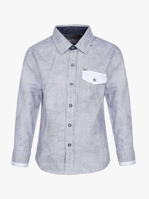 

Gini and Jony Boys Grey Regular Fit Checked Casual Shirt