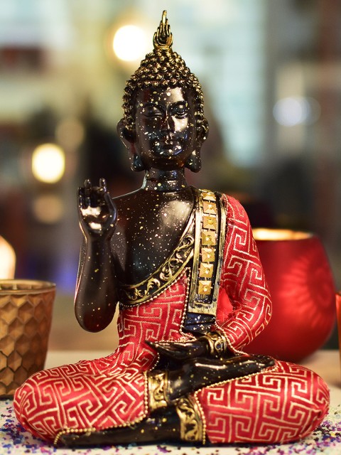 

Archies Black & Red Lord Buddha Showpiece