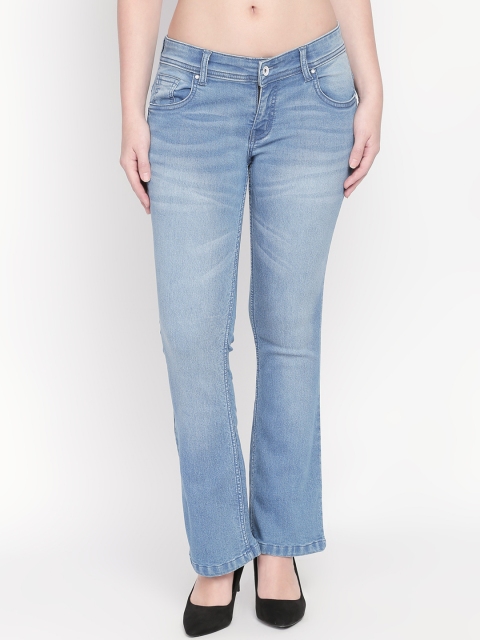 

High Star Women Blue Bootcut Mid-Rise Clean Look Stretchable Jeans