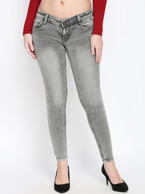 

High Star Women Grey Slim Fit Mid-Rise Clean Look Stretchable Jeans
