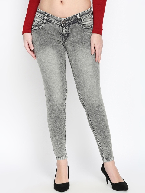 

High Star Women Grey Slim Fit Mid-Rise Clean Look Stretchable Jeans