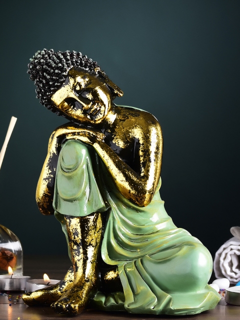 

Archies Green & Gold-Toned Lord Buddha Showpiece