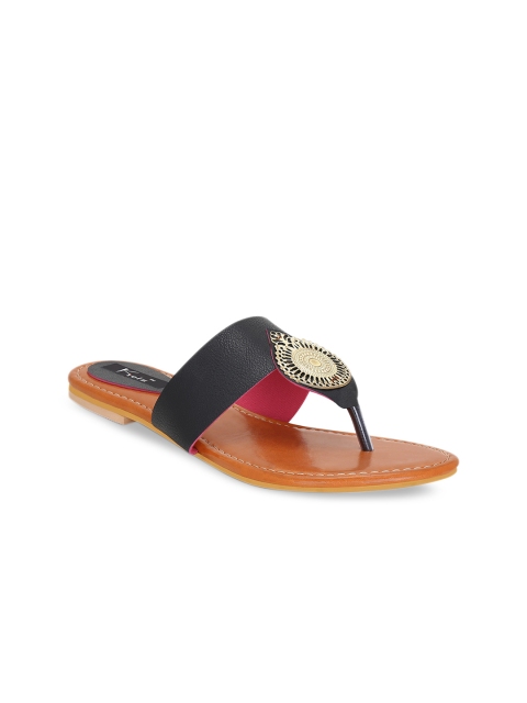 

Kielz Women Black Solid Open Toe Flats