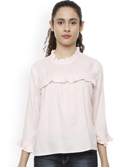 

People Women Pink Self Design A-Line Top P2C209319058107