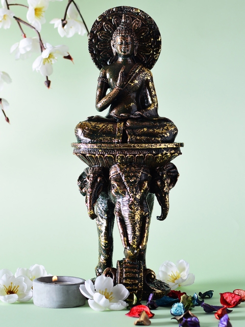 

Archies Gold-Toned & Black Lord Buddha Showpiece