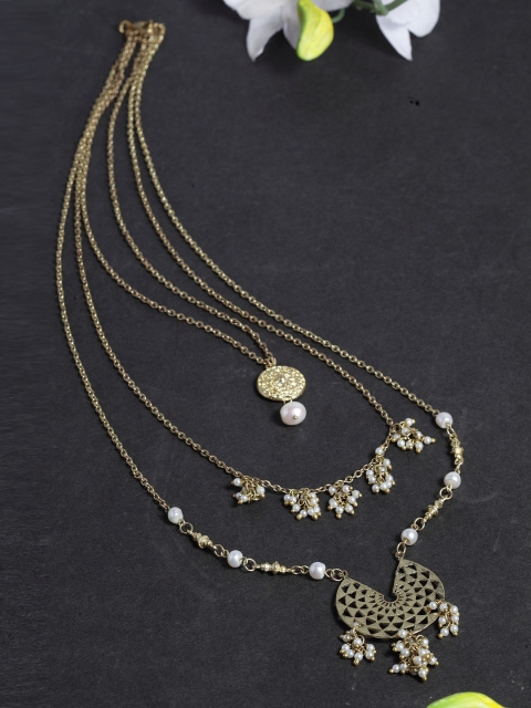 

SASSAFRAS Gold-Plated Metal Layered Necklace