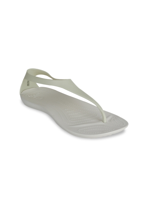 

Crocs Women White Solid Flip-Flops