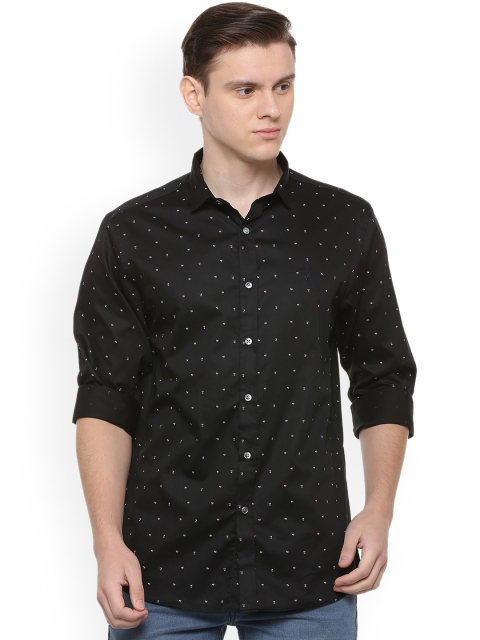 

Allen Solly Men Black Slim Fit Printed Casual Shirt