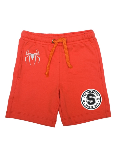 

Marvel by Wear Your Mind Boys Orange Spiderman Printed Regular Fit Regular Shorts