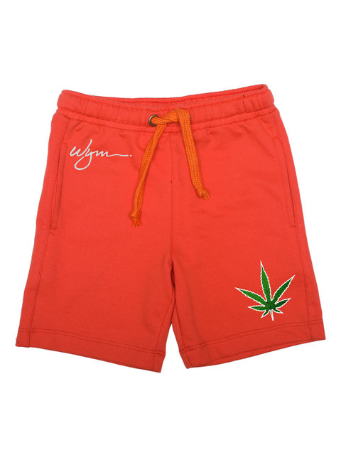 

Wear Your Mind Boys Orange Printed Regular Fit Regular Shorts