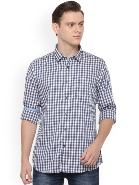 

Van Heusen Sport Men Blue Slim Fit Checked Casual Shirt