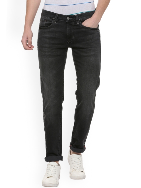 

Solly Jeans Co. Men Charcoal Grey Skinny Fit Mid-Rise Clean Look Stretchable Jeans