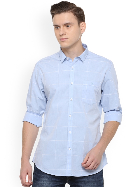 

Van Heusen Sport Men Blue Slim Fit Checked Casual Shirt