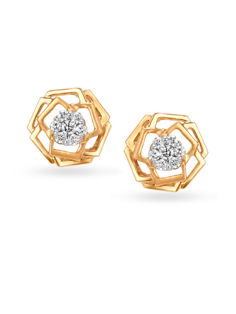 

Mia by Tanishq 14KT Yellow Gold Diamond Stud Earrings
