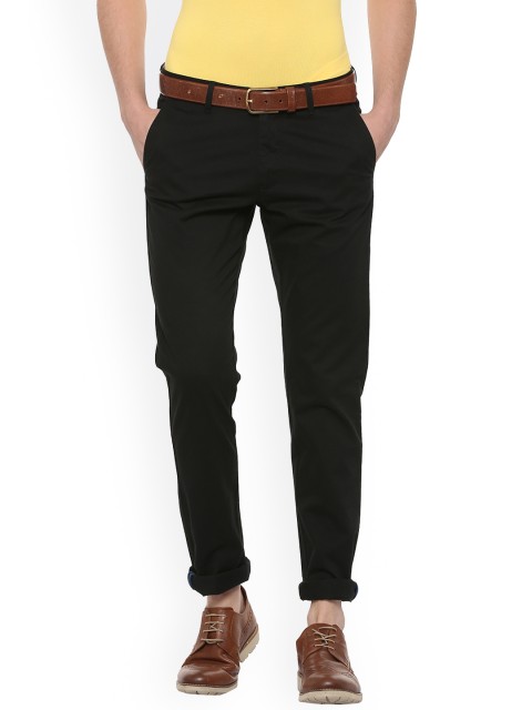 

Van Heusen Sport Men Black Slim Fit Solid Regular Trousers