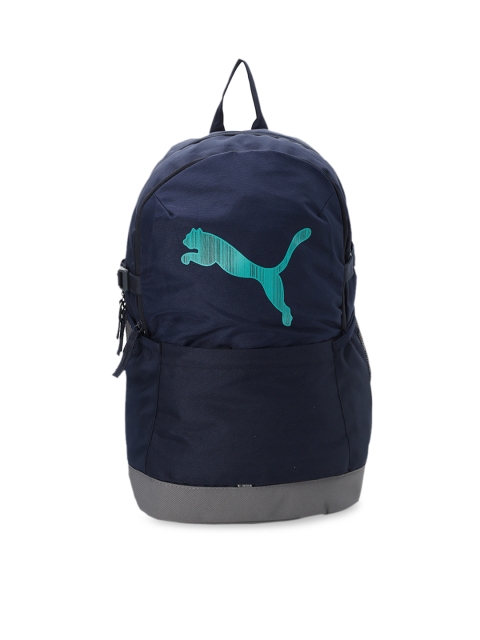 Puma Unisex Navy Blue Brand Logo Street Cat Backpack IND