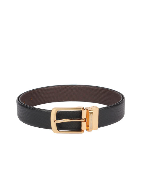 

CHRISTOPOLO Men Black & Brown Reversible Solid Leather Belt