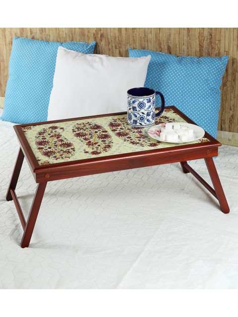

Reinvention Factory Brown & Cream-Coloured Printed Rectangular Tray