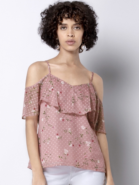 

FabAlley Women Pink Printed A-Line Top