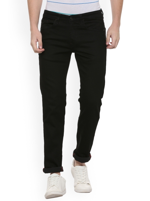 

Solly Jeans Co. Men Black Skinny Fit Mid-Rise Clean Look Stretchable Jeans