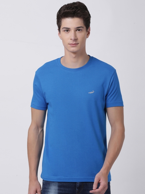 

Crocodile Men Blue Solid Round Neck T-shirt