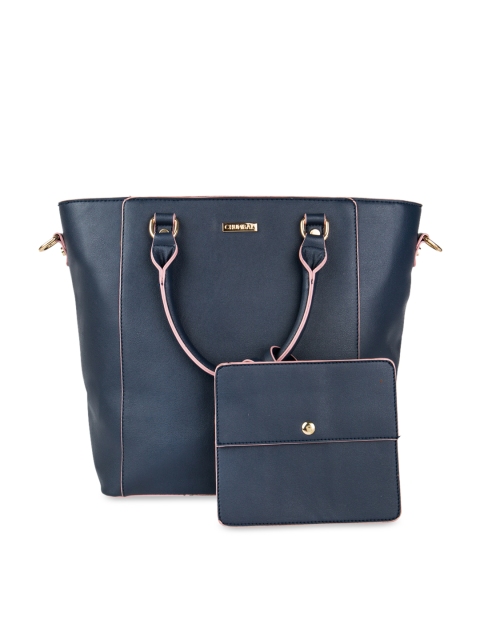 

Chumbak Women Navy Blue Solid Handheld Bag