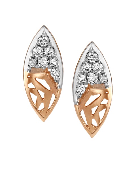 

Mia by Tanishq Women 14KT Rose Gold Diamond Stud Earrings