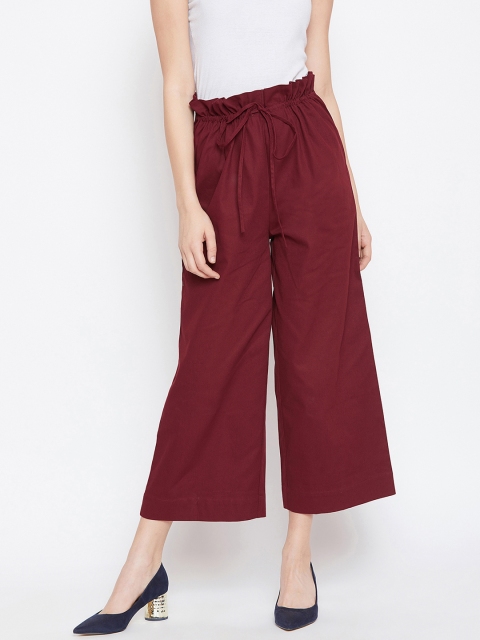 

Nun Women Maroon Regular Fit Solid Culottes