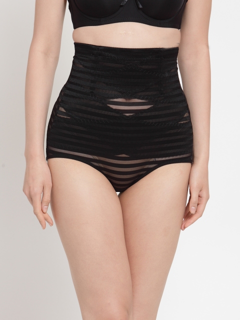 

PrettyCat Women Black Striped Shaper Briefs PC-TT-62