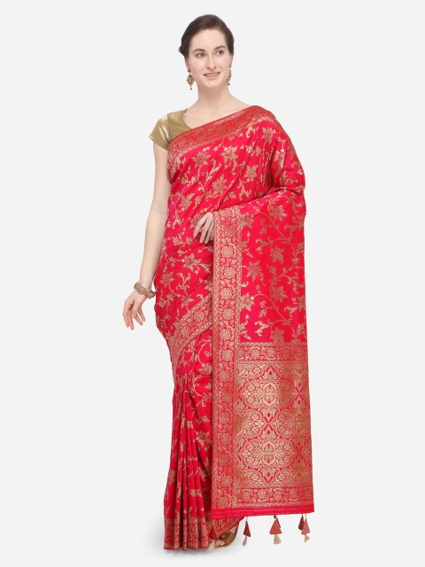 

Pisara Pink Silk Cotton Woven Design Banarasi Saree