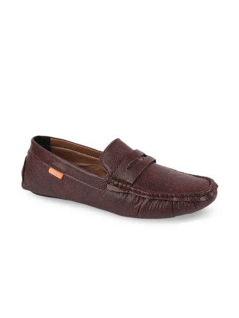 

FAUSTO Men Brown Driving Shoes