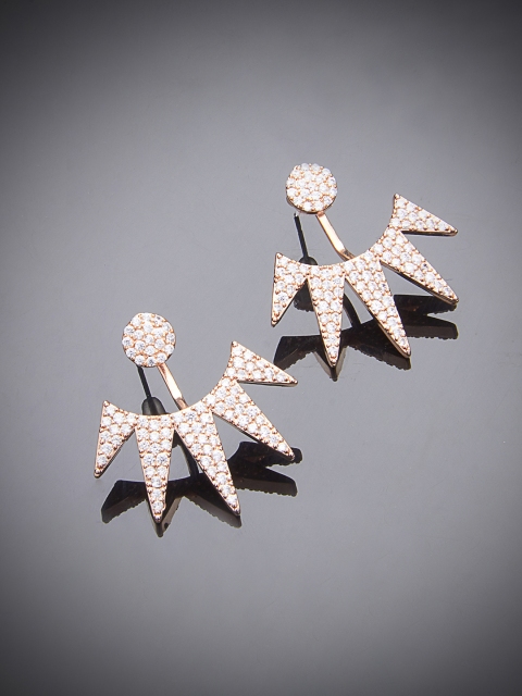 

shaze Rose Gold Spiked Studs