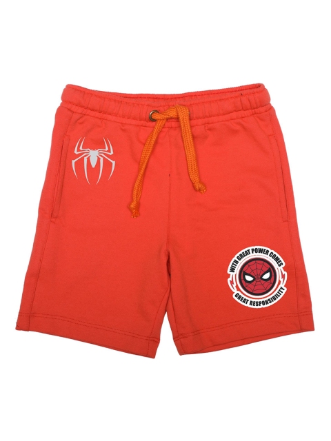

Marvel by Wear Your Mind Boys Orange Printed Regular Fit Regular Shorts