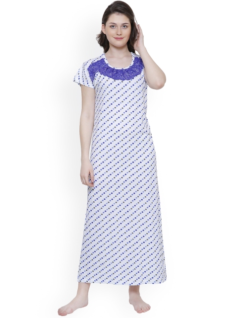 

Secret Wish Blue Printed Nightdress NT-E134-662
